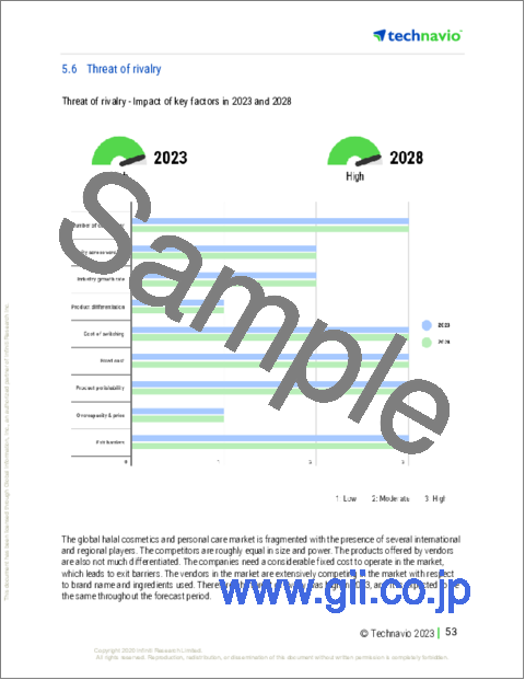 サンプル2：ハラル化粧品とパーソナルケアの世界市場 2024-2028