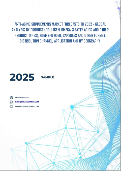 表紙：アンチエイジングサプリメント市場の2030年までの予測：製品別、形態別、流通チャネル別、用途別、地域別の世界分析