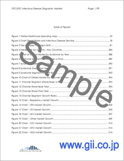 サンプル2：OTC/DTC感染症診断の世界市場：OTCとD2Cの 戦略と動向：用途別、チャネル別、症候群別、国別予測 - 市場分析とエグゼクティブコンサルタントガイド付き（2024年～2028年）