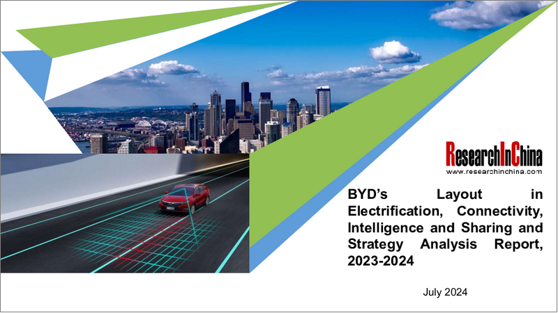 表紙：BYDの電化、コネクティビティ、インテリジェンス、シェアリングにおけるレイアウトと戦略の分析（2023年～2024年）