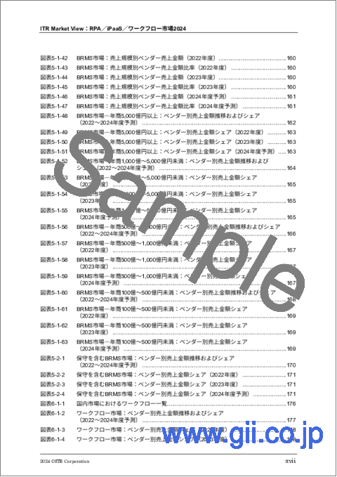 サンプル2：ITR Market View：RPA／iPaaS／ワークフロー市場2024