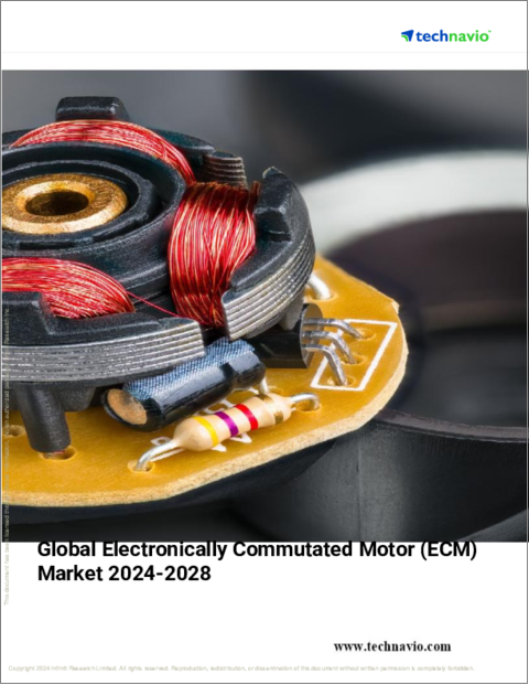 表紙：電子整流モーター（ECM）の世界市場、2024～2028年