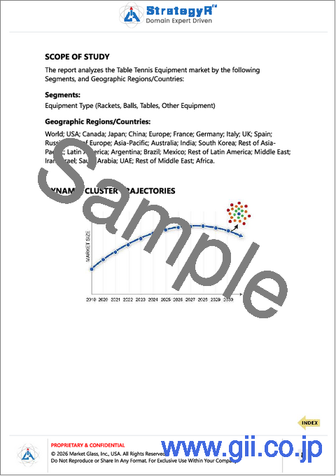 サンプル1：卓球用品の世界市場