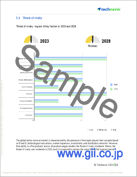 サンプル2：タトゥー除去の世界市場 2024-2028