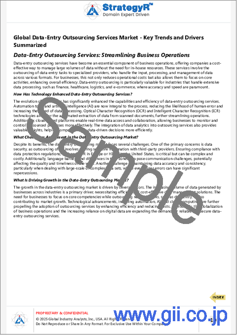 サンプル1：データエントリー・アウトソーシング・サービスの世界市場