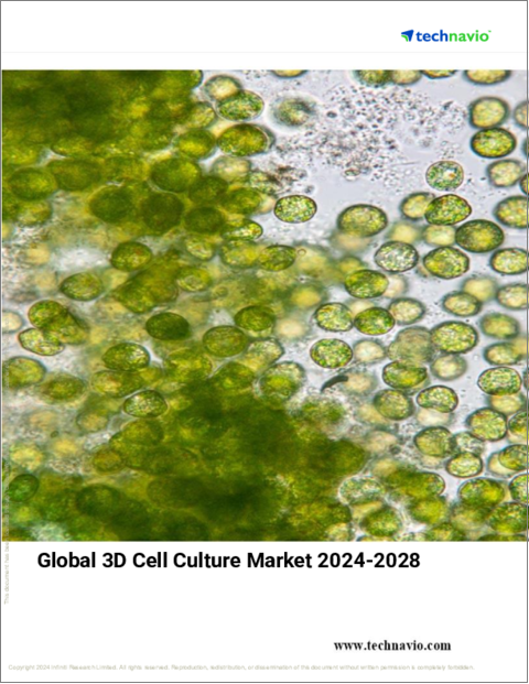 表紙：3D細胞培養の世界市場、2024～2028年