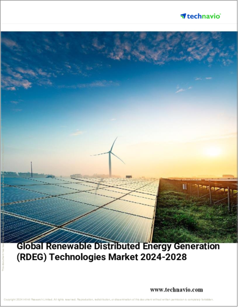 表紙：分散型再生可能エネルギー発電 (RDEG) 技術の世界市場 (2024～2028年)