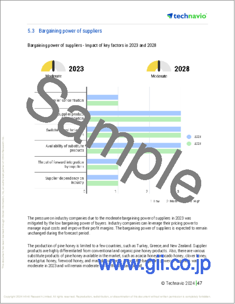 サンプル2：パインハニーの世界市場 2024年～2028年
