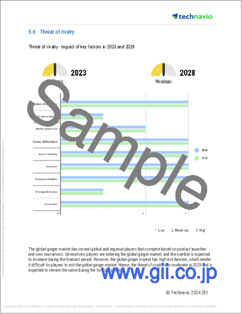サンプル2：生姜の世界市場 2024年～2028年