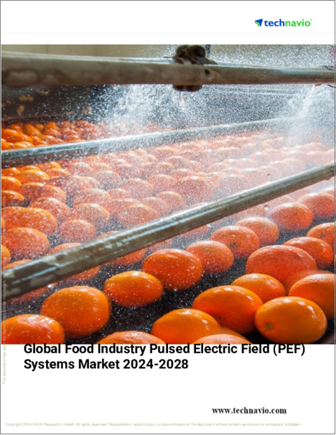表紙：食品産業用パルス電界（PEF）システムの世界市場、2024～2028年