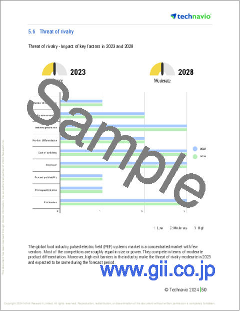 サンプル2：食品産業用パルス電界（PEF）システムの世界市場、2024～2028年