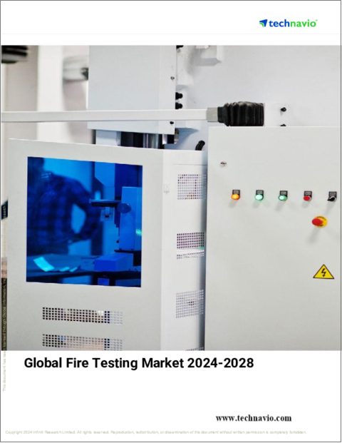 表紙：火災試験の世界市場、2024～2028年