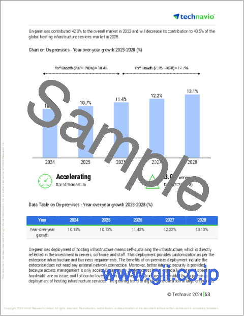 サンプル2：ホスティングインフラサービスの世界市場 (2024～2028年)