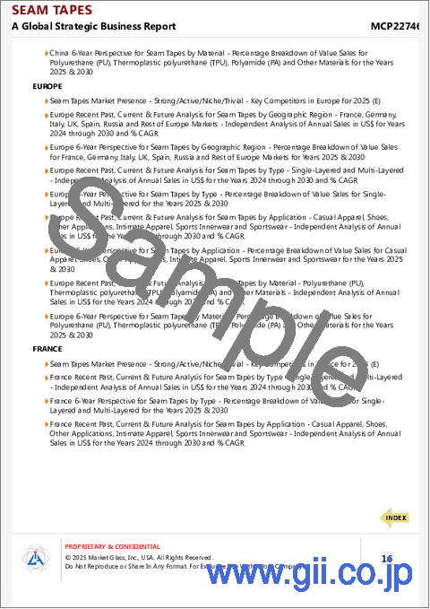 サンプル2：シームテープの世界市場