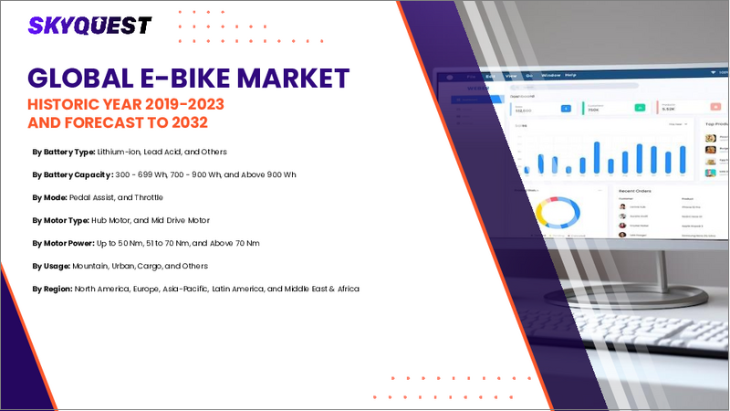 表紙：電動自転車の市場規模、シェア、成長分析、クラス別、速度別、バッテリータイプ別、モータータイプ別、モード別、コンポーネント別、使用別、所有別、バッテリー容量別、バッテリー統合別、地域別 - 産業予測、2024年～2031年