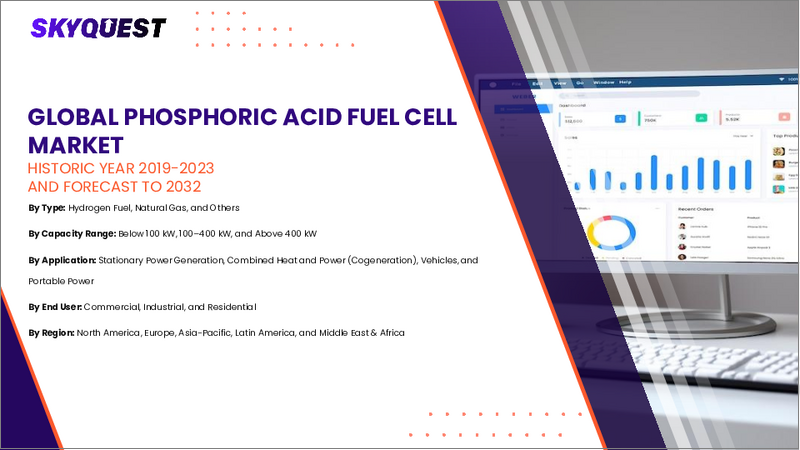 表紙：リン酸型燃料電池の市場規模、シェア、成長分析、用途別、地域別 - 産業予測、2024年～2031年