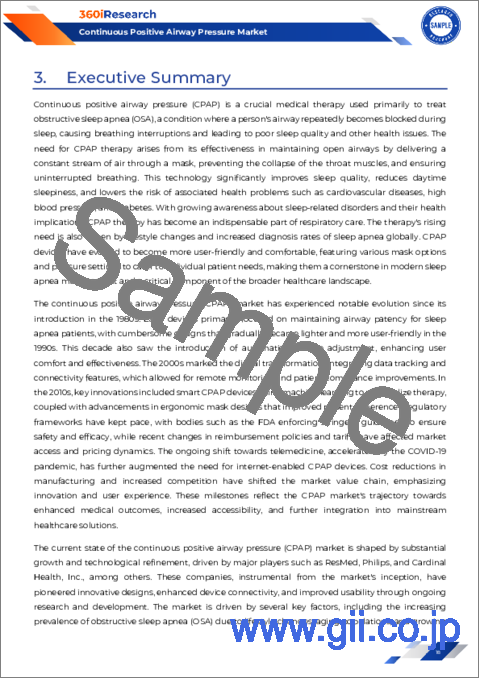 サンプル1：持続陽圧呼吸器市場：自動化、年齢層、エンドユーザー別-2025～2030年世界予測