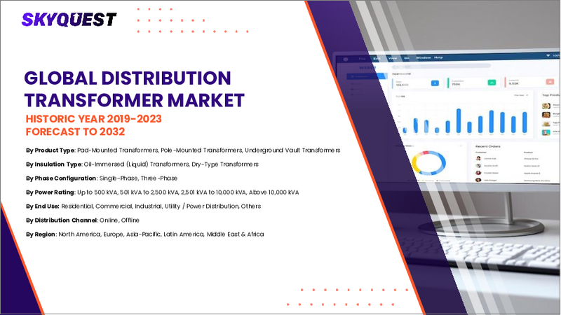 表紙：配電用変圧器の市場規模、シェア、成長分析、取付別、フェーズ別、定格電力別、絶縁別、地域別 - 産業予測、2024年～2031年