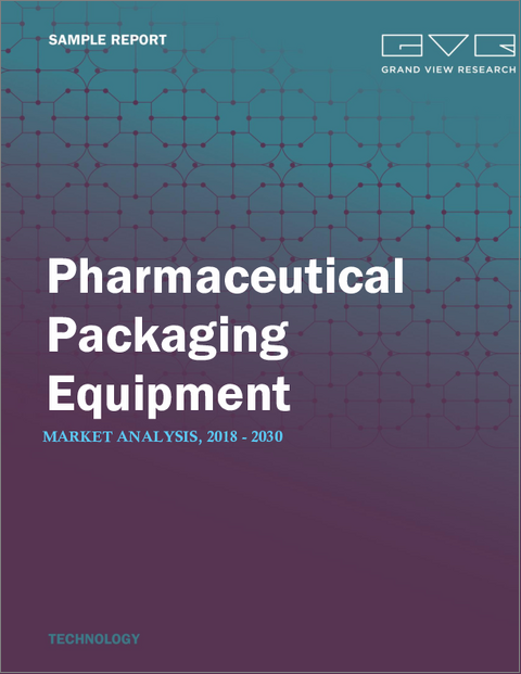 表紙：医薬品包装機器の市場規模、シェア、動向分析レポート：機械別、地域別、セグメント予測、2025年～2030年