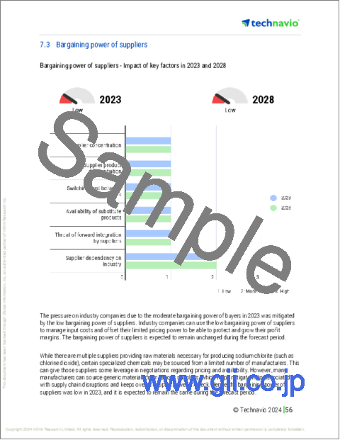 サンプル2：亜塩素酸ナトリウムの世界市場、2024～2028年