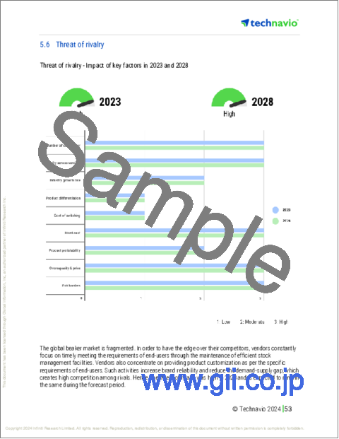 サンプル2：ビーカーの世界市場 2024-2028年