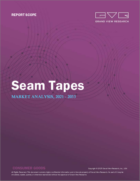 表紙:シームテープの市場規模、シェア、動向分析レポート:材料別、用途別、最終用途別、地域別、セグメント別予測、2024年~2030年