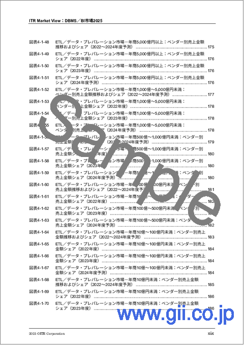サンプル2：ITR Market View：DBMS / BI市場 2025