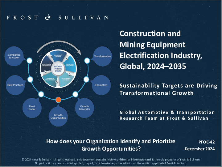 表紙：世界の建設・鉱山機械の電動化産業（2024年～2035年）