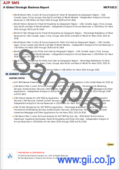 サンプル2：A2P SMS(Application to Person SMS)の世界市場