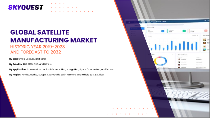 表紙：衛星製造市場の規模、シェア、成長分析：タイプ別、軌道別、用途別、最終用途別、地域別 - 産業予測 2025～2032年
