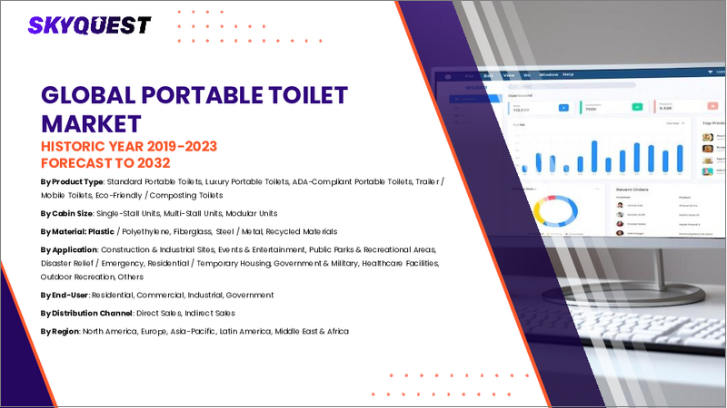 表紙:ポータブルトイレ市場規模、シェア、成長分析:タイプ別、用途別、技術別、エンドユーザー別、地域別 - 産業予測 2025~2032年