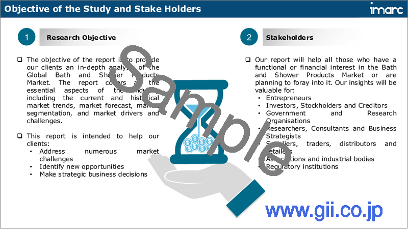 サンプル1：バス・シャワー製品市場レポート：タイプ別、流通チャネル別、地域別、2025年～2033年