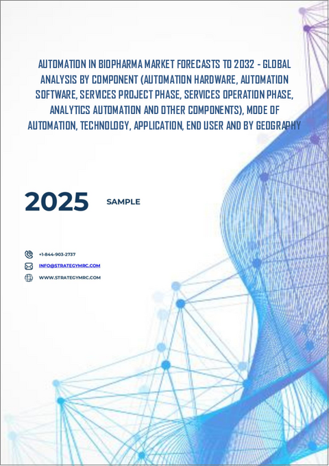 表紙：バイオ医薬品の自動化市場の2030年までの予測：コンポーネント別、自動化モード別、技術別、用途別、エンドユーザー別、地域別の世界分析