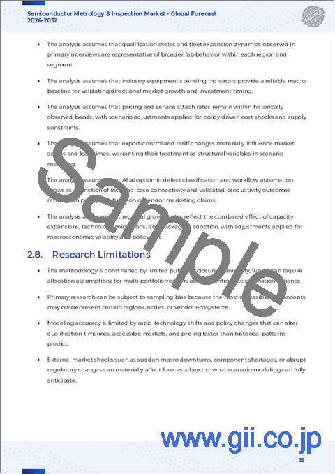 サンプル2：半導体計測・検査市場：タイプ別、技術タイプ別、部品タイプ別、エンドユーザー別、用途別、産業分野別-2025-2030年の世界予測