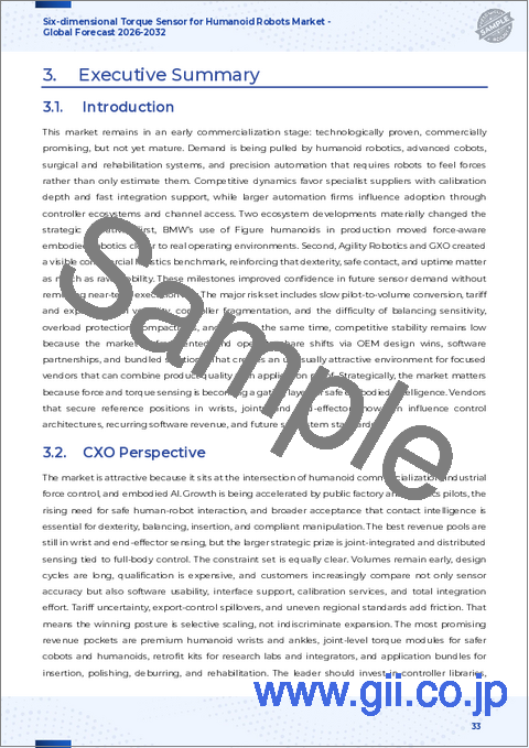 サンプル2：ヒューマノイドロボット用6次元トルクセンサ市場：センサタイプ、センサ配置、用途別-2025-2030年の世界予測