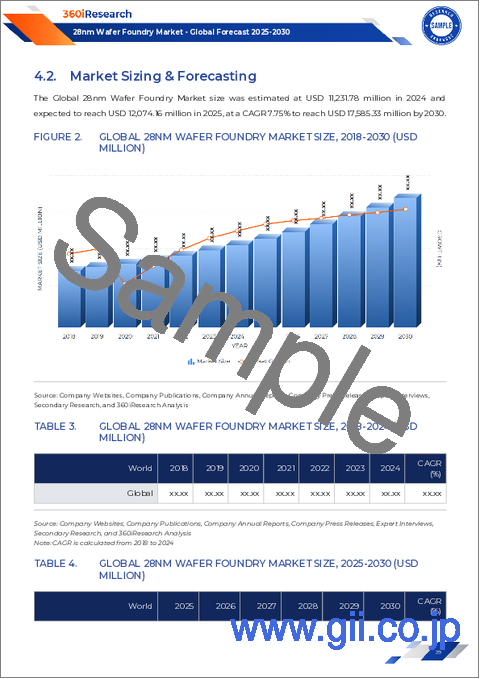 サンプル1:28nmウエハー鋳造市場:技術、生産能力、用途別-2025-2030年の世界予測