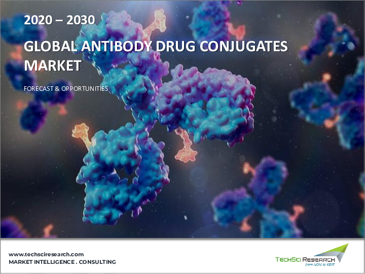 表紙：抗体薬物複合体市場- 世界の産業規模、動向、機会、予測、タイプ別、用途別、地域別、競合別、2020～2030年
