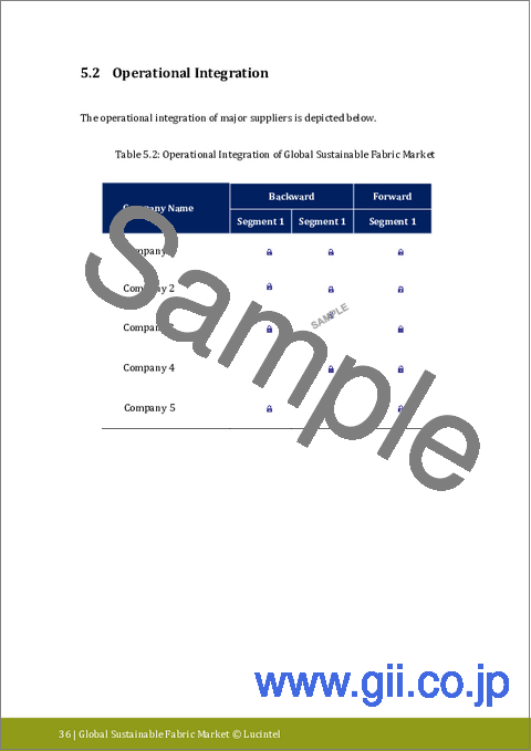サンプル2：サステナブルファブリック市場レポート：動向、予測、競合分析 (2031年まで)