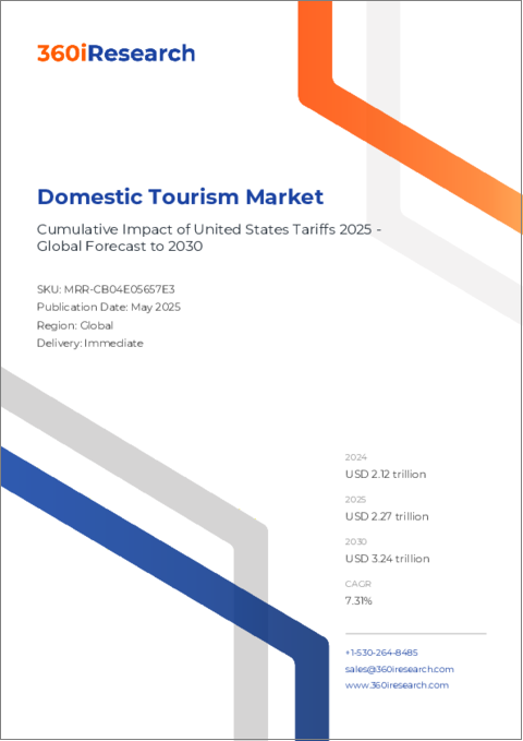 表紙：国内観光市場：旅行タイプ別、サービスタイプ別、旅行期間別、年齢層別、予約チャネル別、旅行目的別、旅行者タイプ別-2025～2030年世界予測