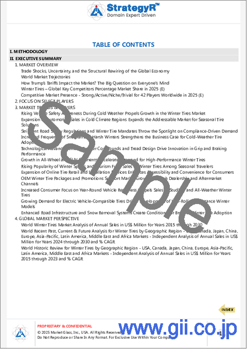 サンプル1：冬用タイヤの世界市場