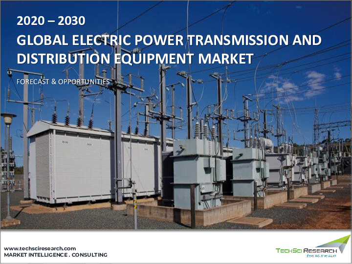 表紙：送配電機器市場- 世界の産業規模、シェア、動向、機会、予測、セグメント別、製品別、エンドユーザー別、地域別、競合別、2020-2030年