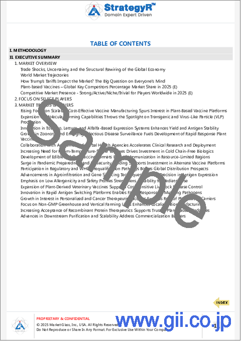 サンプル1：植物由来のワクチンの世界市場