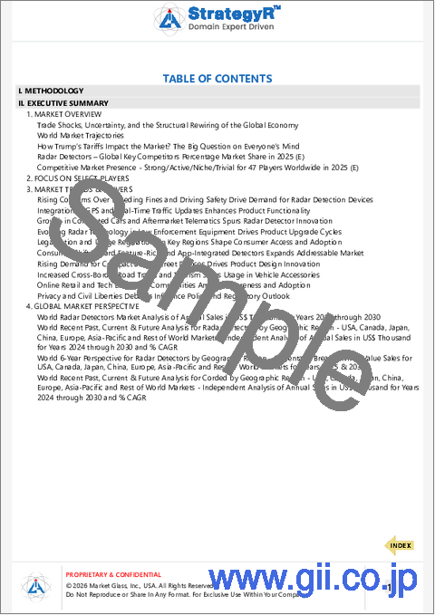 サンプル2：レーダー探知機の世界市場