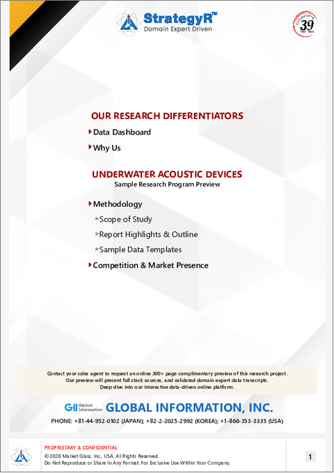 表紙：水中音響装置の世界市場