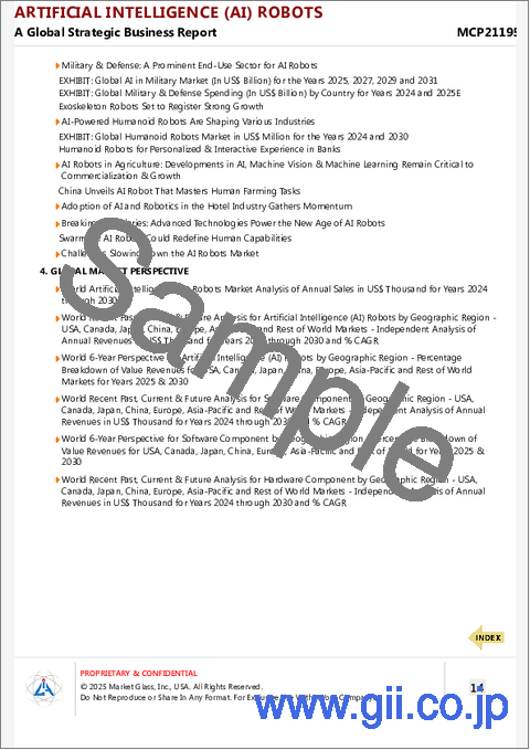 サンプル2：人工知能（AI）ロボットの世界市場