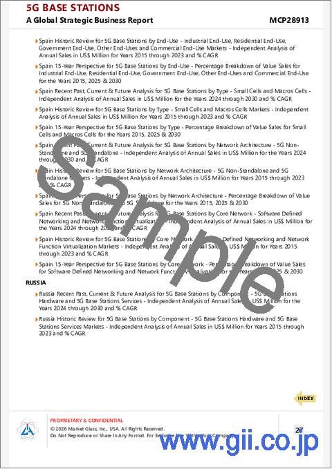 サンプル2：5G基地局の世界市場