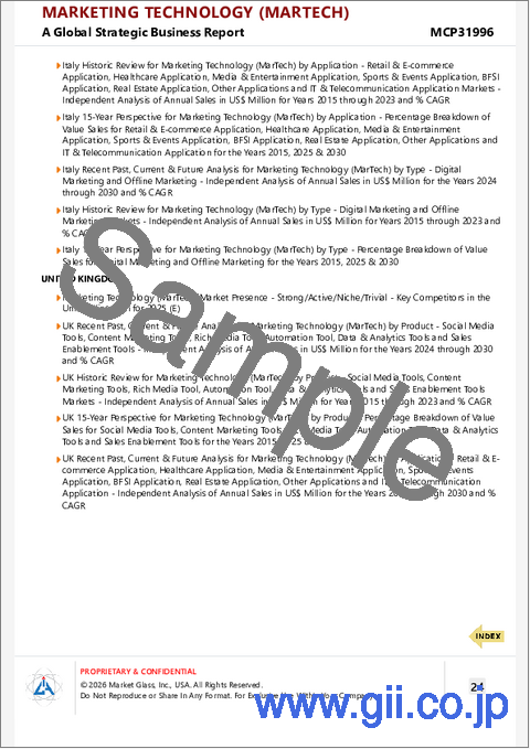 サンプル2：マーケティング・テクノロジー（MarTech）の世界市場