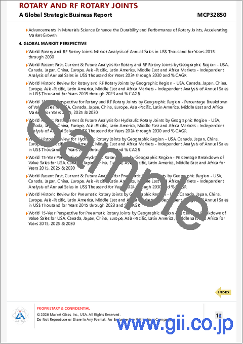 サンプル1：ロータリージョイントとRFロータリージョイントの世界市場