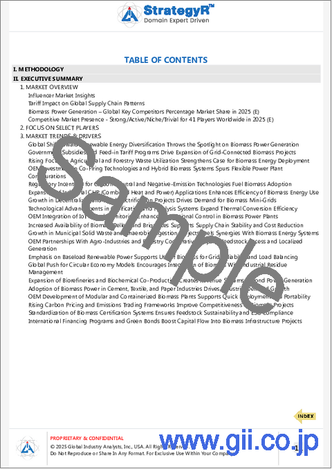 サンプル1：バイオマス発電の世界市場