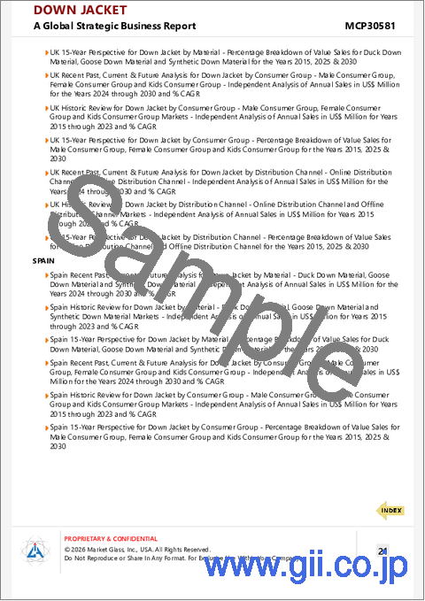 サンプル2：ダウンジャケットの世界市場